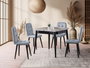 Hanah Home Mesa de Comedor Extensible Mármol Blanco